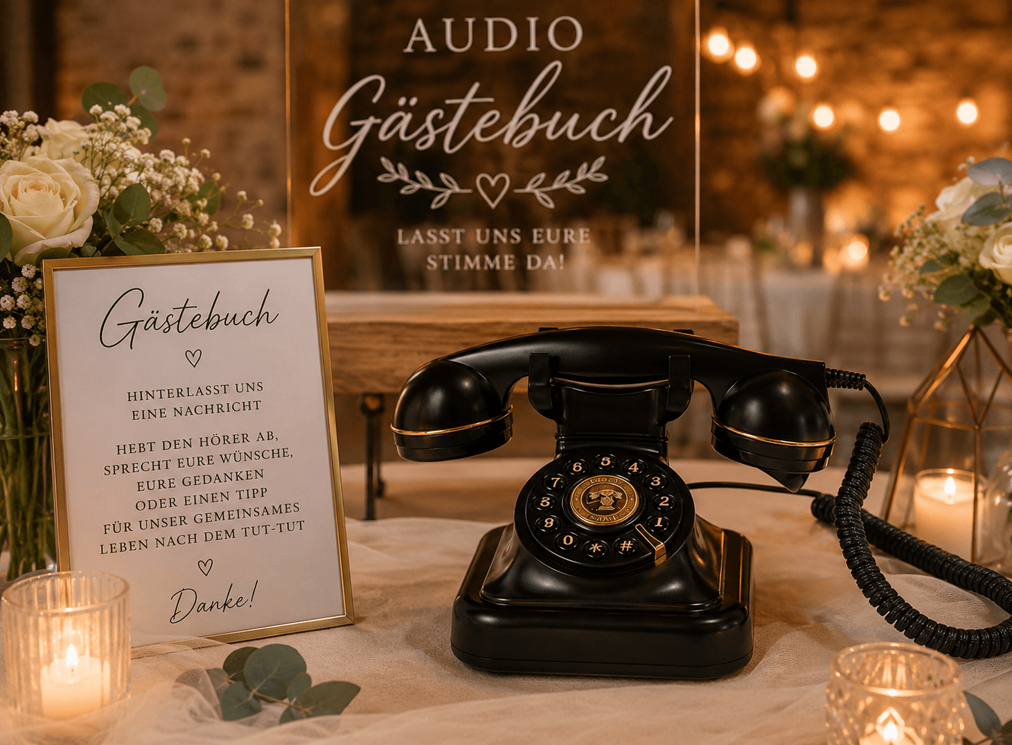Telefon-Gästebuch mit Sprachnachrichten für Gäste